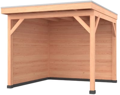 Douglas overkapping, 300 x 300, met achterwand en zijwand, Westwood Comfort Plus