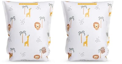 Swim Essentials - Zwembandjes jungleprint - Zwemvleugels - 0-15 kg - 0-2 jaar - PVC - Wit/multicolor