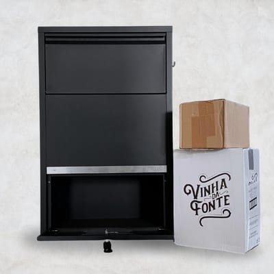 Pakketbox - Pakketbrievenbus - Vrijstaand - Brievenbus Hangend - Post & Pakketten - Zwart
