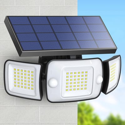 Zonnelampen voor Buiten met Bewegingsmelder - 6000 mAh, 108 LEDs, Waterdicht, Ideaal voor Terras en Garage
