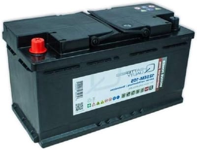 Voorzieningsaccu 12 V - Semi-tractie accu - Camper en boot - Lage zelfontlading - 105 Ah - Zwart