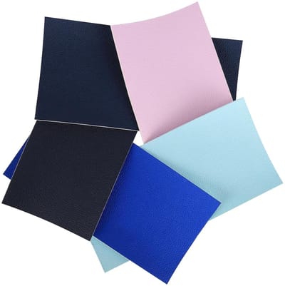 Zelfklevend Kunstleer - Reparatie Stof - Meubels Repareren - Milieuvriendelijk Alternatief - 10 x 20 cm - Blauw Paars