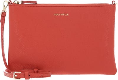 COCCINELLE Leren Schoudertas Best Crossbody Bag Grenadine Red Lichtrood