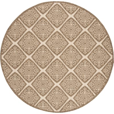 Buitenkleed Melissani Rond Donker | Safavieh