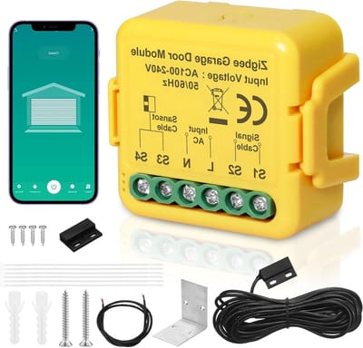 Slimme garage deur opener, bedienbaar via Tuya app en Life app, compatibel met Alexa en Google Assistant, eenvoudige installatie en gebruiksgemak