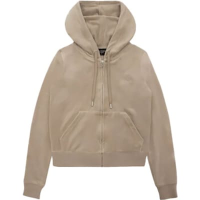 Juicy Couture Robertson hoodie met ritssluiting BEIGE - Maat S