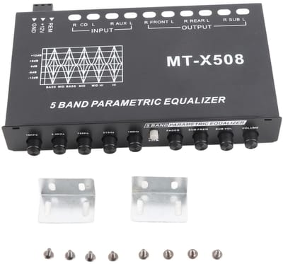 Dailygoods- Grafische Equalizer Verstelbare 5 Banden - Auto Audio Equalizer - Crossover Versterker - Nauwkeurige Afstemming - Verbeterde Geluidskwaliteit - Optimale Geluidsweergave