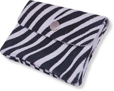 Bijoutheek Portemonnee Leer Italiaans Suede Zebra Zwart/Wit