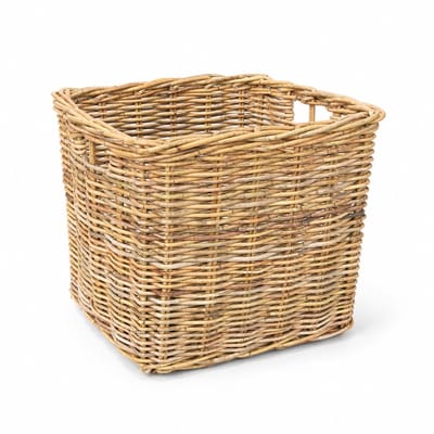 Vierkante rotan mand - Naturel - 40x40xH40 cm - Open mand - kastmand