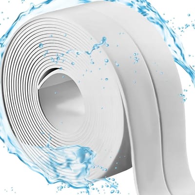 Waterdichte afdichtingstape, zelfklevend, 3,2 meter, geschikt voor doucheruimtes, 20885, kleur: wit.