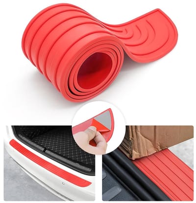 Dailygoods- Achterbumperbeschermer Zwart - Krasbestendig - Antislip - Waterdicht - Flexibel - Eenvoudig te installeren (90 x 7 cm) - Bumperbescherming