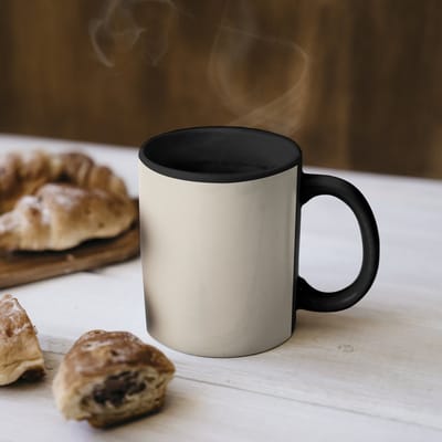 Magische Mok - Foto op Warmte Mokken - Koffiemok - Pinda - Ruw - Beige - Magic Mok - Beker - 350 ML - Theemok