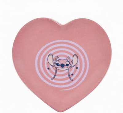 Angel bord, Lilo en Stitch serveerschaal, Lilo en stitch, Bord, Hartvormig bord