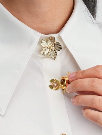 Knopen set kraag - button covers - knopen set - buttoncovers - decoratieve knopen - knopen voor op een blouse - knopen voor aan mouwen - knopen - button set - 2 paar - button covers - Afneembare Manchetten