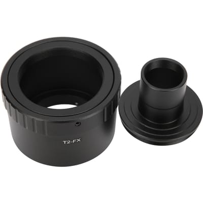 Tube d'extension de monture T pour microscope 23,2 mm, bague d'adaptation de monture T2 pour appareil photo Fujifilm FX black