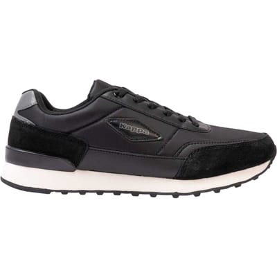 Kappa Heren Suède Platte Sneakers (Zwart)
