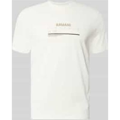 Slim fit t-shirt van 100% katoen met logoprint