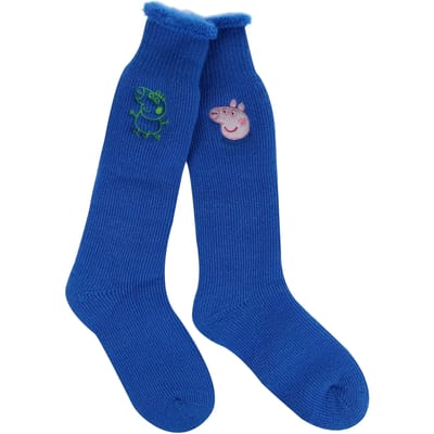 Regatta Peppa Pig Wellysock 2 Paar Lange Sokken Met Comfortabele Geborstelde Warme Voering - Kinderen - Blauw