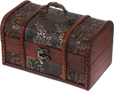 Houten Opbergdoos met Vintage Design voor Sieraden, Geschenken en Kostbaarheden - 20 x 11 x 11 cm, Perfect voor Verjaardagen en Kerstmis