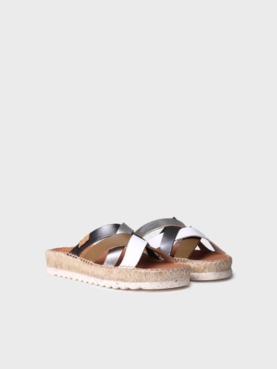 Damessandaal van leer in BIO-stijl | BIMBA