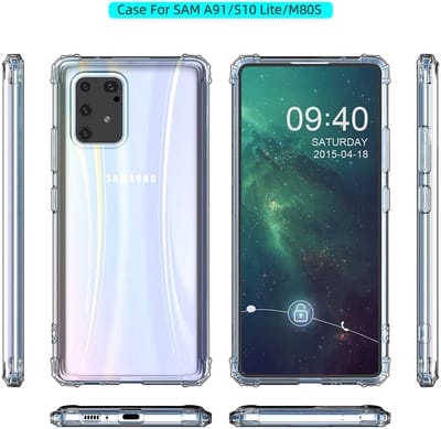 Schokbestendig Back Cover Hoesje - Shockproof Telefoonhoesje - Geschikt voor Samsung Galaxy S10 Lite - Transparant