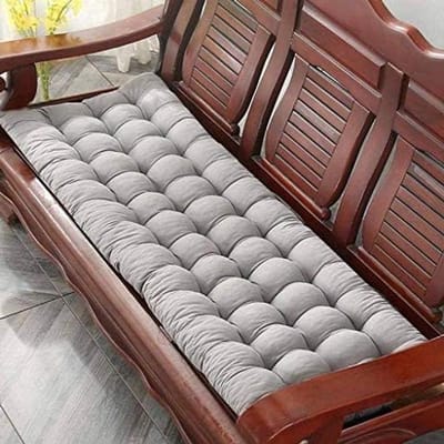 Zitkussen Bank - Bankkussen Tuin - Comfortabel Zitten - Gevoerd Schuim - 55x150cm - Grijs