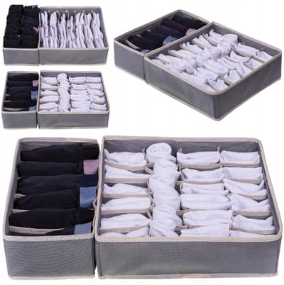 BK - Ladeorganizer - 4 Stuks - Grijs - Stapelbaar