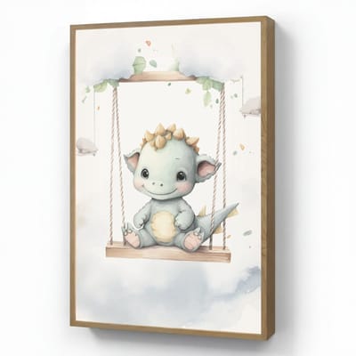 Wandlamp 60x90 cm - Oplaadbaar - Draak - Baby dier - Kinderen - Wandlampen binnen woonkamer - Slaapkamer lamp - Decoratieve nachtlamp - Vloerlamp draadloos