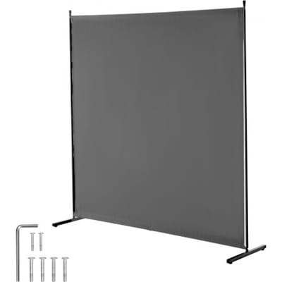 VEVOR Room Divider Enkelvoudig Paneel Scheidingswand, 1,8 m Privacy Scherm voor Binnengebruik, Scheidingswand voor Ruimteverdeling, Vrijstaande Room Divider voor Kantoor Slaapkamer Grijs