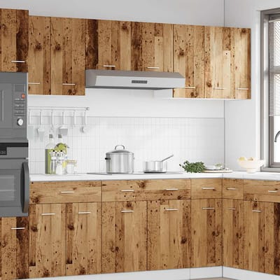 vidaXL - Bovenkast - Lyon - 30x31x60 - cm - bewerkt - hout - oud - houtkleurig