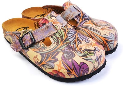 GOBY Clogs met Patroon – Handgemaakt – Hoge Kwaliteit – Maat 38
