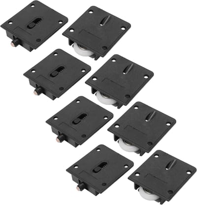 Allecto Plus - Schuifdeur Roller Set 25mm met Katrol - Roestvrij Staal en Kunststof Wiel - Accessoire voor Kastmeubilair - Duurzaam en Handig