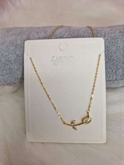 EHH BEAUTY - Goudkleurige ketting - Hanger tulp - Bloemenketting - goudkleurige tulp - Cadeau vrouw
