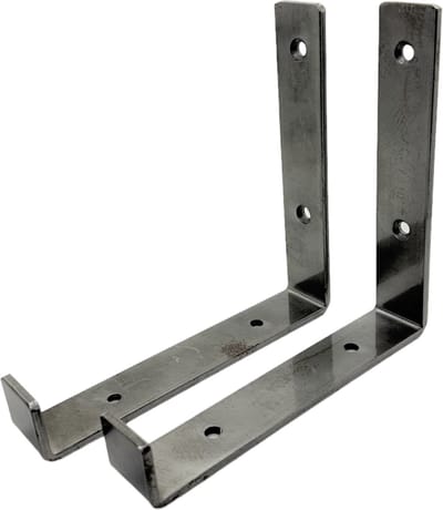 Maison DAM 2x Plankdrager L vorm up - Wandsteun – 15cm – Staal - Incl. bevestigingsmateriaal + schroefbit