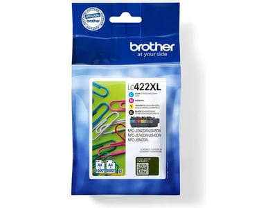 Brother Inktcartridge LC-422XLVAL Origineel Combipack Zwart, Cyaan, Magenta, Geel LC-422 XL VAL