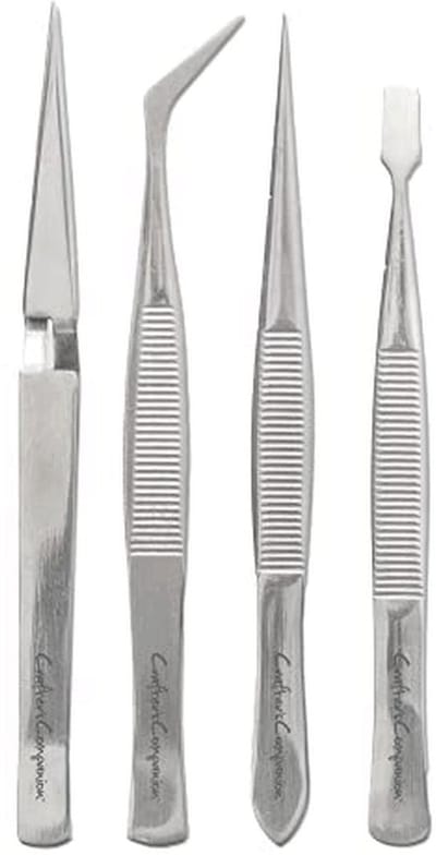 Precisie-pincet set voor knutselen - 4 verschillende soorten voor diverse toepassingen