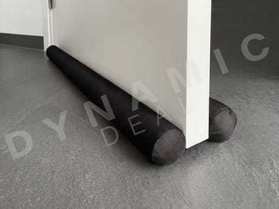 Dubbele tochtrol - 82 cm - tocht rol - tochtstopper - zwart