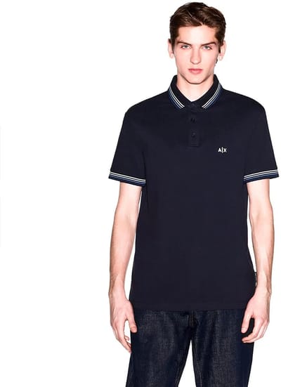 Armani Exchange Xm002326_af13026 Korte Mouw Poloshirt Blauw XS Man