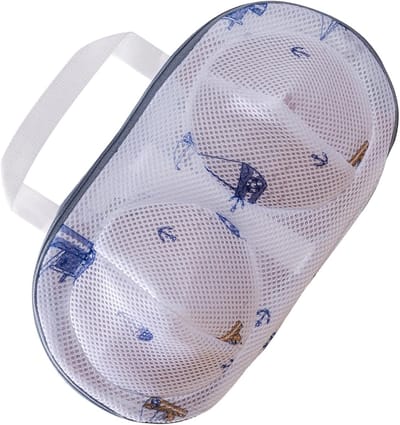 Waszakken Set - Ondergoed Net - Kleding Beschermen - Versterkte Ritssluiting - 20 x 34 cm - Blauw