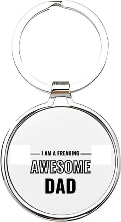 Akyol - i am an freaking awesome dad Sleutelhanger - Vader - de leukste vader - vader sleutelhanger - papa sleutelhanger - sleutelhanger papa - familie sleutelhanger - vaderdag cadeautje - papa cadeau - dad - stiefvader - schoonvader - 4 x 7,5 CM