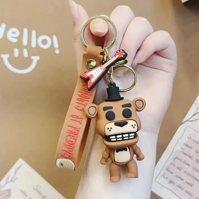 Porte-clés FNAF Five Nights At Freddys Figurine Poupée Pendentif Porte-clés Dessin Animé Clés Accessoires Ornements Porte-clés Sac Charme Cadeau