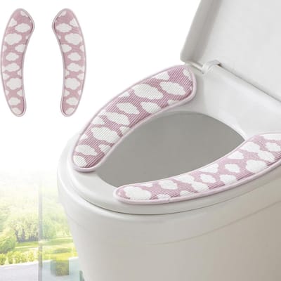 Toiletstoelhoes - Toiletbril kussen - Extra comfort - TPR lijm - 38 x 11 cm - Roze