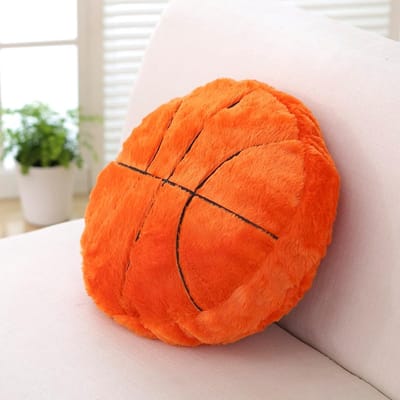 Pluche Basketball Kussen, Zachte Sportbal Decoratie, Creatief Interieur, Ideaal voor Verjaardagsfeestjes en Cadeaus voor Kinderen en Basketbalfans