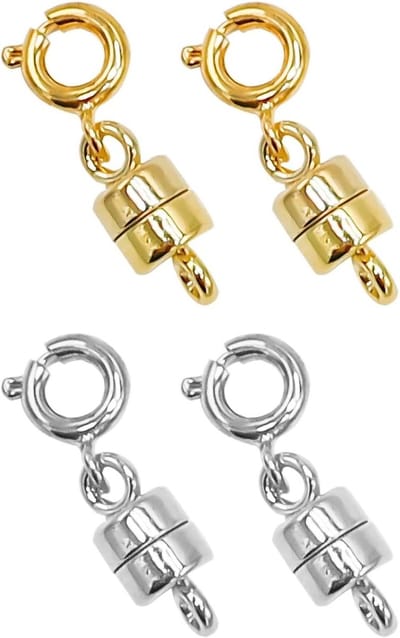 Magnetische Sieradensluitingen - Ketting Converters - Sieraden Maken - Sterke Magneetkracht - 4 Stuks - Goud Zilver