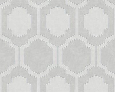 SYMMETRISCH RETRO BEHANG - Beige Grijs Zilver - AS Creation Pop Style