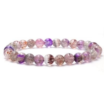 Bixorp Gems Super 7 Edelstenen Armband - 6mm / 18cm - Luxe Handgemaakte Kralenarmband - The Sacred Seven
