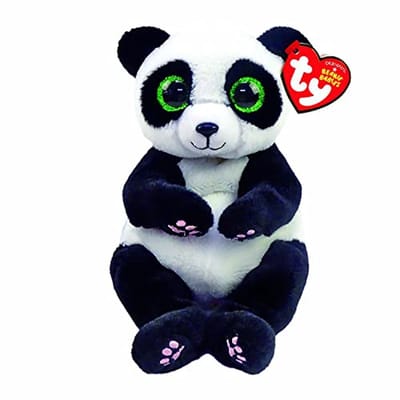 Pluche Panda Knuffel - Zachte Panda - Cadeau Idee - Glitterogen - 15 CM - Zwart Wit