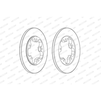 Remschijf FERODO DDF2484C achter, compleet, 2 stuk