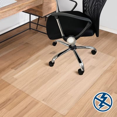 FLOORDIREKT Bureaustoelmat - Performa - Voor harde vloeren - Polycarbonaat - Antistatisch - 190 x 300 cm - Rechthoeckig