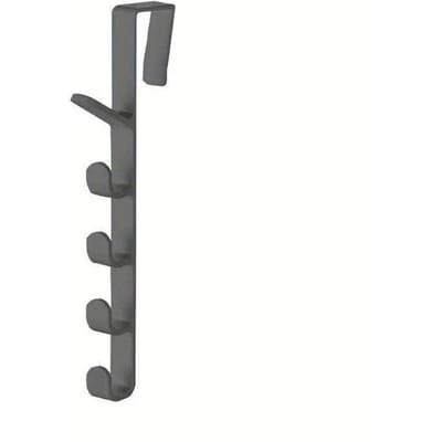 1 stuks Slaapkamer Deurhanger Kledinghanger Rek Over De Deur Plastic Home Opbergorganisatie Haken, Portemonneehouder Voor Tassen Rails gray